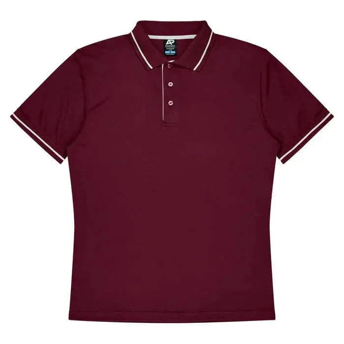 Aussie Pacific Cottesloe Men's Polo Shirt 1319  Aussie Pacific MAROON/WHITE S